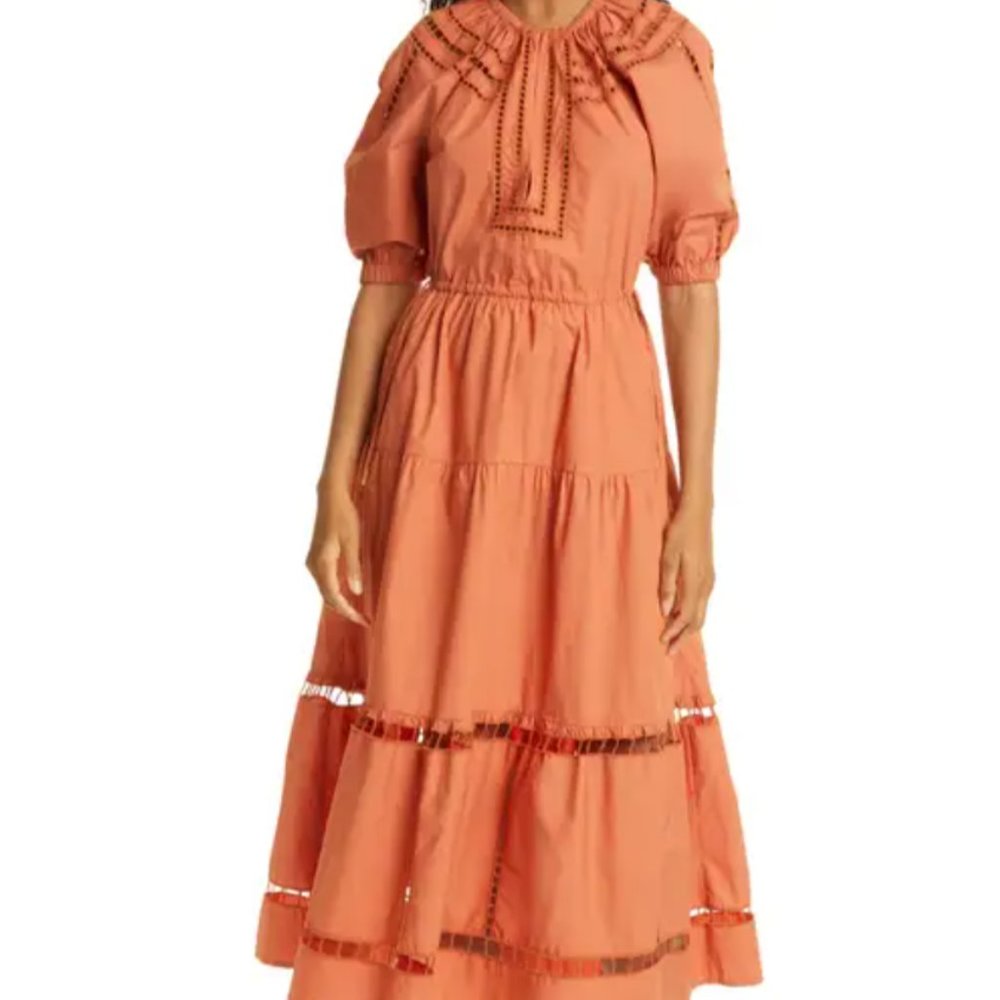 A.L.C. Maryn Cotton Poplin Midi Dress